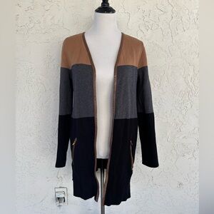 Charter Club Multicolor Open Front Cardigan